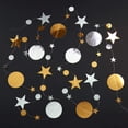 thumbnail image 2 of Dalrosia Star Circle Dot Paper Garland Banner Bunting Streamer Decor for Birthday Baby Shower New Year Wedding Christmas Party Kids Room Decor, 2 of 5
