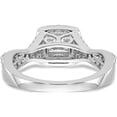 thumbnail image 5 of 14K White Gold Diamond Princess Semi-Mount Cushion Halo Engagement Ring (Size 7) Made In India rm2315e-025-waa, 5 of 5
