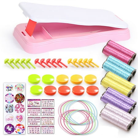 KYAIGUO Baby Friendship Bracelet Making Kit Toys Kids Making Kit Bracelet Craft Kit Thread Beads & More DIY Bracelet Kit String Bracelet for Girls