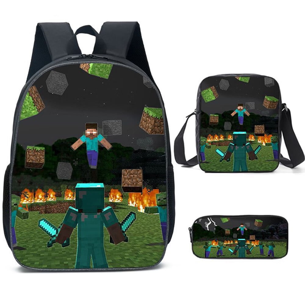 MOUIND Minecraft Schoolbag For Primary School Students Minecraft Game