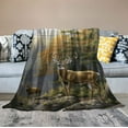 thumbnail image 2 of ONETECH  Hautman Brothers Wildlife Art Woven Tapestry Throw Blanket, King Stag, 2 of 6