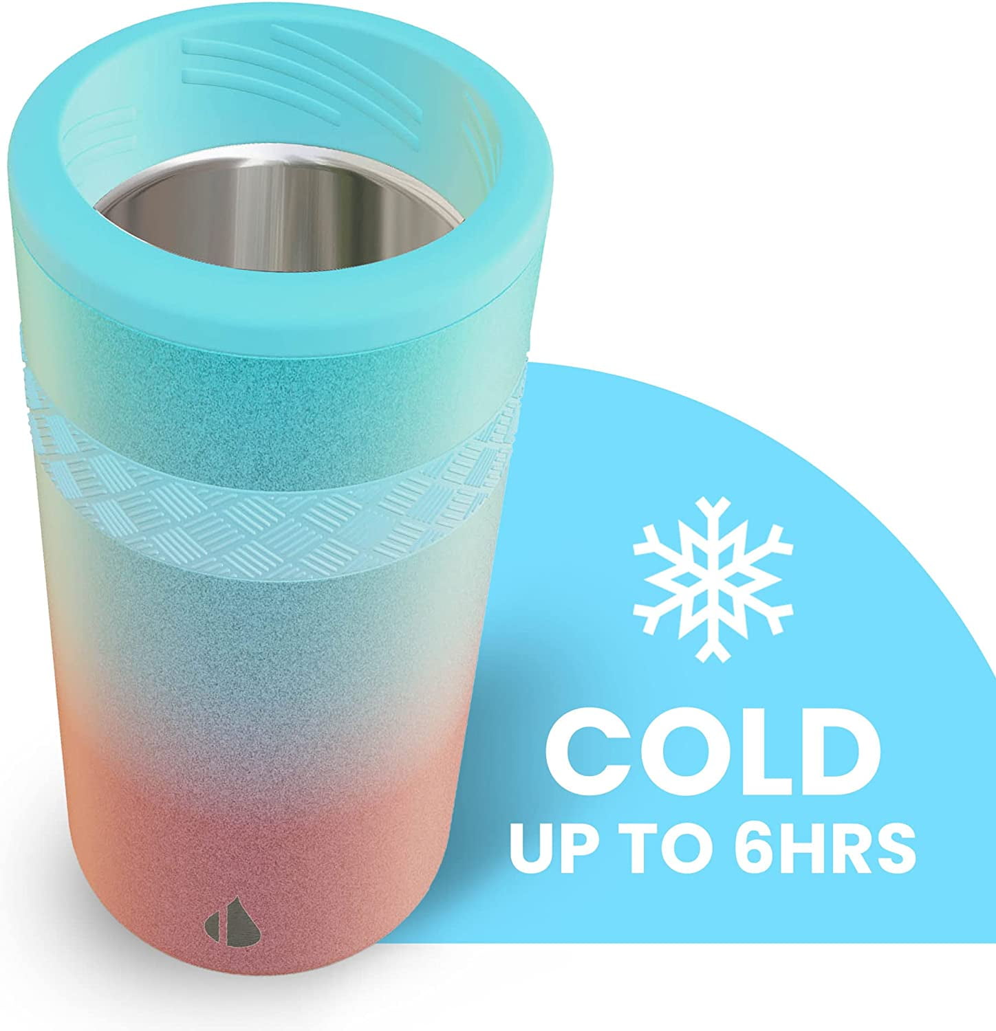 Elemental Insulated Slim Can Cooler, Triple Wall Stainless Steel Skinny Can Cooler - Drink Cooler Insulator for 12oz Skinny Seltzers, Beer, Soda Cans - Cotton Candy Dream