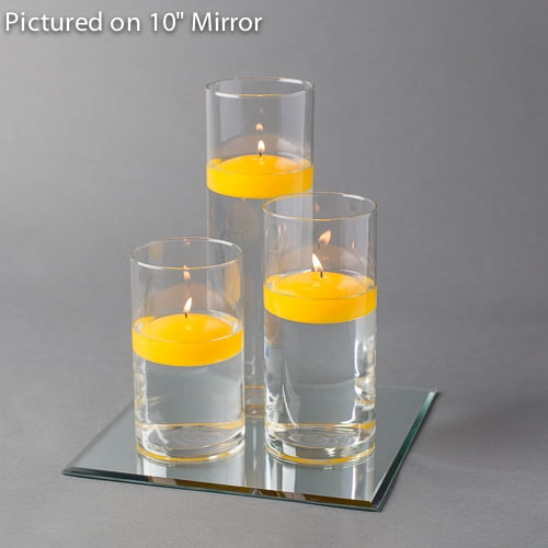 Eastland Square Mirror 10 And Cylinder Vase With 3 Yellow