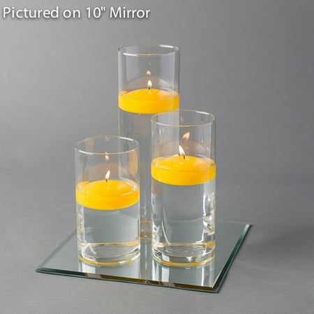Eastland Square Mirror 10 And Cylinder Vase With 3 Yellow
