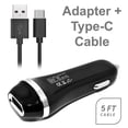 thumbnail image 2 of SOGA Rapid Auto Vehicle Car Charger + Type C USB Adaptor for Cell Phones - HTC U11 life, 2 of 3