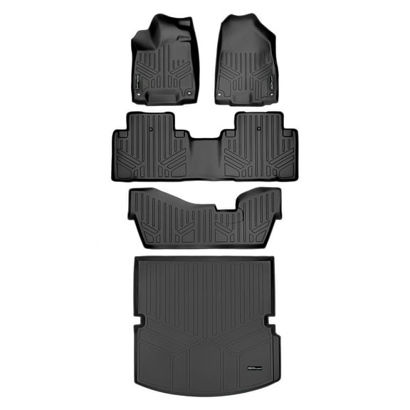 SMARTLINER 4 Rows Custom Fit Floor Liners Compatible with 2014 - 2020 Acura MDX (Gasoline | For 2017 - 2020 3rd row liner fits with 2nd row Bench)