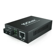 Gigabit Ethernet Media Converter, Single Mode Dual SC Fiber, 1000Base-LX to 10/100/1000Base-Tx, up to 20km