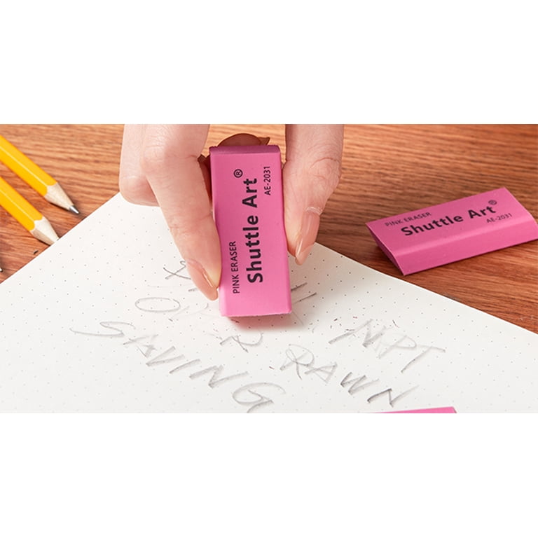 Shuttle Art Pink Erasers, 36-Pack Latex-Free photo 2