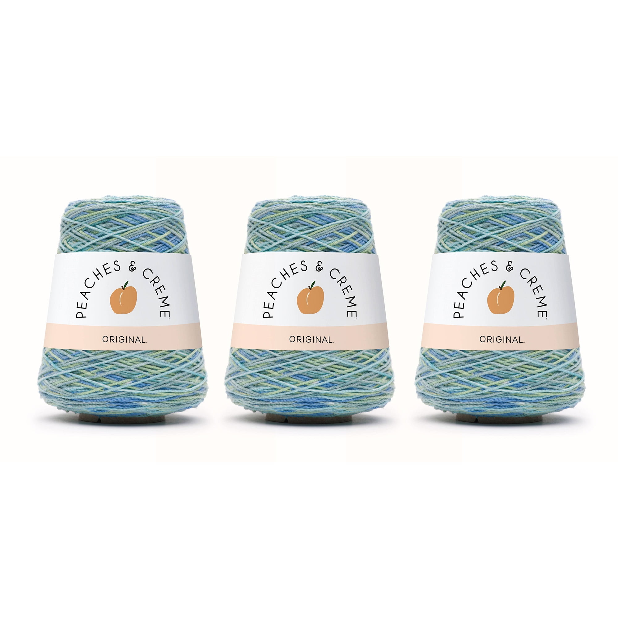 Peaches & Creme Cone 4 Medium Cotton Yarn, Ocean Stripes 14oz/400g, 674