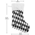 thumbnail image 2 of 2 Pack Black and White Buffalo Plaid Paw Christmas Stockings 17.7 Inch Gift Holders for Party Holiday Decorations Ornaments（72） Decor Gifts, 2 of 7