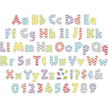 UPC: 0704068036413 | Barker Creek 4 Letter Pop-Out 2-Pack Chevron Beautiful 510 Characters/Set BC3641