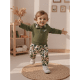 thumbnail image 4 of BemeyourBBs Toddler Baby Boy Hunting Duck Outfits Camo Spring Fall Winter Clothes Half Zip Long Sleeve Animal Print Pullover Sweatshirt Pants Set 2Pcs Clothing, 4 of 9