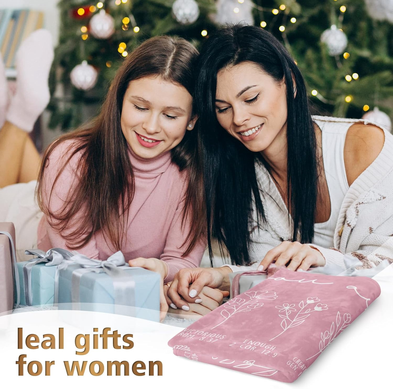 Christian Gifts for Women, Christian Blanket with Flowers, Birthday Gifts for Women, Inspirational, Religious Gifts for Sister, Friend, Daughter, Mom, Soft Throw Blankets 50'' x 60''
