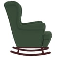 thumbnail image 4 of vidaXL Rocking Chair with Solid Wood Rubber Legs Dark Green Velvet, 4 of 7