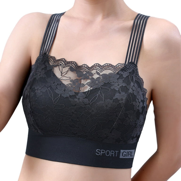 EHQJNJ Lace Bralette Plus Size Women's New Lace Beautiful Back Women's  Chest Wrap Large Chest Pad Small Chest Anti Light Backing and Bra Bra for  Women