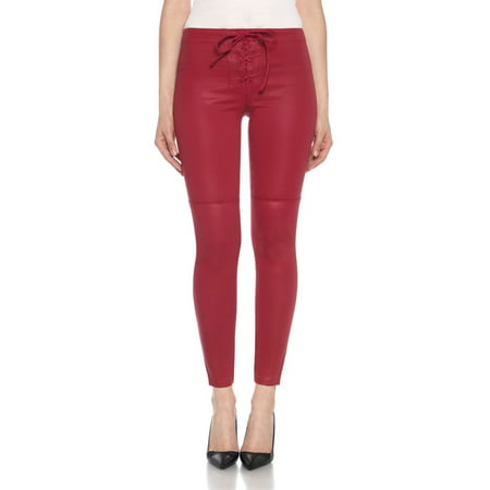 Joe's Jeans Taylor Hill x Joe's Icon Coated Ankle Skinny Pants, Red, (Best Coated Skinny Jeans)