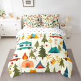 thumbnail image 2 of Erosebridal Rustic Camper Bedding Sets Full Size, Happy Camping Comforter Sets with Sheets, Cartoon Car Decor, Reversible, 2 of 5