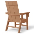 thumbnail image 5 of WestinTrends Ashore Outdoor Patio HDPE Plastic Modern Adirondack Dining Chairs (Set of 2), Teak, 5 of 17
