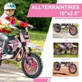 thumbnail image 6 of Fompes Gas Dirt Bike, 49CC 2-Stroke Gas Powered Mini Bike, Off Road Mini Motorcycle with Off-Road Tires, Shock Absorption Springs, Soft Seat Cushion, Max Speed 30KM/H (Pink), 6 of 18