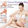 thumbnail image 3 of Borrador de pelo de cristal, herramienta exfoliante de piel para depilación sin dolor para hombres, mujeres, brazos, piernas, espalda, pecho, piel suave y sedosa, removedor de pelo de cristal mágico para cualquier parte del cuerpo (negro) Brillar Electrónica, 3 of 6