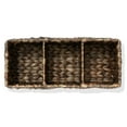 thumbnail image 5 of Casafield Set of 2 Water Hyacinth Storage Baskets with 3 Sections, Espresso - Woven Bin Organizers for Bathroom, Laundry, Pantry, Office, Shelves, 5 of 7