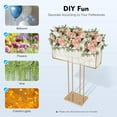 thumbnail image 2 of 2Pcs Crystal Chandelier Flower Stand 43in Gold Wedding Centerpiece with Hanging Crystals Round Pedestal Vase for Party Decor StageTable Arrangements (Gold), 2 of 9