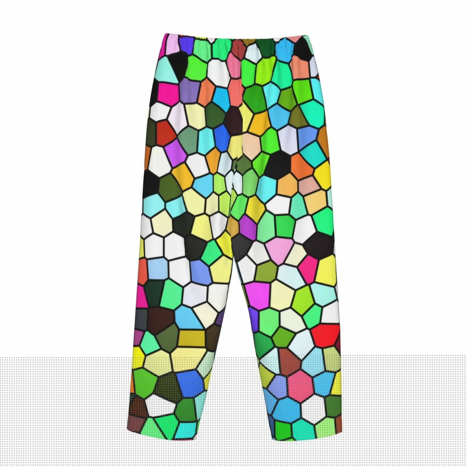 thumbnail image 5 of Bingfone Pajamas For Women,Colorful Tie Dye Stained Glass Pajama Pants With Pockets-Medium, 5 of 9