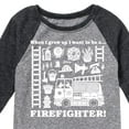 thumbnail image 3 of Disney - Firefighter - When I Grow Up I Want To Be A - Toddler & Youth Raglan Graphic T-Shirt, 3 of 4