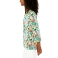 thumbnail image 3 of Mario Serrani Women's V Neck Tunic Top (Blue Floral, 2X), 3 of 3