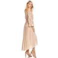 thumbnail image 4 of Womens Casual Boho Long Sleeve Off Shoulder Renaissance Peasant Dress, Beige, Small, 4 of 5
