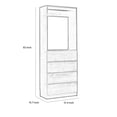thumbnail image 3 of Benjara Dee Modular Closet System- 1 Metal Hanging Rod & 4 Drawers- Black Finish, 3 of 7
