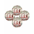 thumbnail image 7 of 13 Inch Round Placemats Set of 4, Beige Christmas Non Slip Heat Insulation PP Table Mats, Gnomes Xmas Tree Poinsettia Eucalyptus Washable Place Mats for Kitchen Dining Party Table Decor, 7 of 7