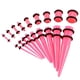 thumbnail image 4 of 18 piezas Kit de estiramiento de medidores de oreja Tapones Taper 14G-00G Expansores Piercings Joyería - , 14g-00g Rosa, 4 of 5