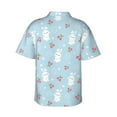thumbnail image 3 of Picia Easter Rabbit Gentle Cotton Regular Fit Short Sleeve Casual Hawaiian Shirt for Men-Small, 3 of 9