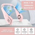 thumbnail image 2 of Ventilador de cuello portátil 360 ° Flujo de aire de refrigeración USB Recargable sin aspas Mini ventilador deportivo 3 Velocidad ajustable para viajar Habitación al aire libre Niños Hombres Mujeres JFHHH pequeña, 2 of 5