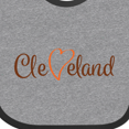thumbnail image 4 of Inktastic Cleveland Heart Cursive Orange Boys or Girls Baby Bib, 4 of 4