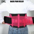 thumbnail image 7 of Unique Bargains Breathable Back Brace Lumbar Support Mesh Design Adjustable Straps Lower Back Brace Rose Red Size 2XL, 7 of 7