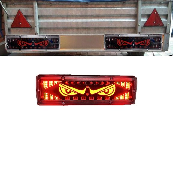 Baguer 12V 24V Truck Led Brake Turn Tail Lights Waterproof Lighting Driving Lights Rear Taillights Big Car Tail Lights Assembly