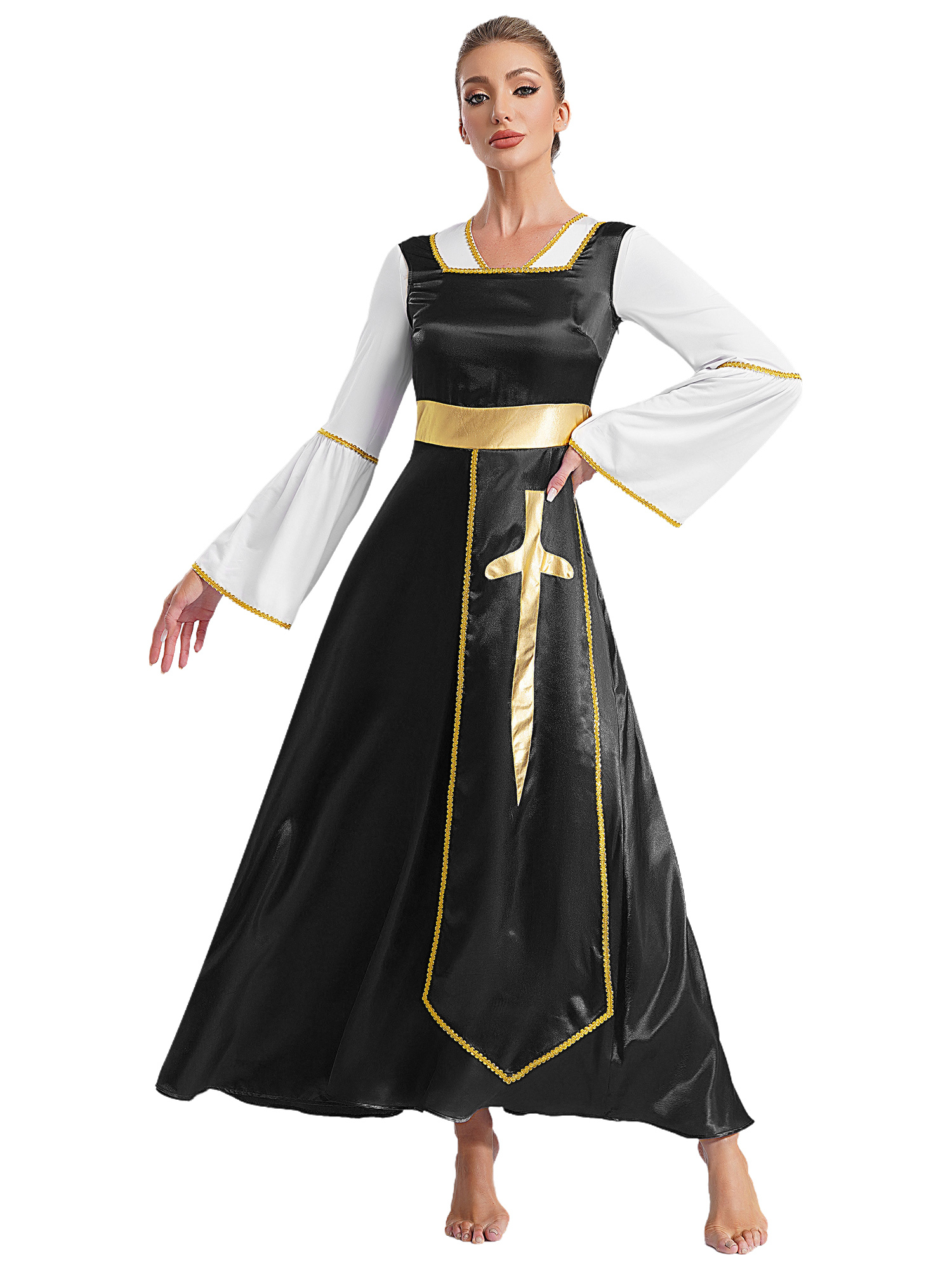 Zaldita Women's Praise Dance Overlay Tunic Ankle Length Loose Fit