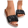 thumbnail image 3 of WILLBEST Sandalias De Playa Para Mujer, De Tacón Alto, Con Suela Gruesa Y Plisada, De Talla Grande, 3 of 7