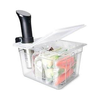 Nachukan 11L Collapsible Sous Vide Container with Lid - Hinged Cooker Tub  for Circulators, Culinary Container for Sous Vide Cooking