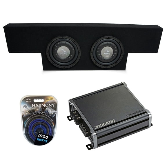 01-06 Chevy Silverado Non-HD Crew Truck Harmony F124 Dual 12" Sub Box & CXA800.1