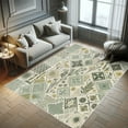 thumbnail image 5 of Ambesonne Bohemian Decorative Rug Carpet, Pastel Botanical Tiles, 2' 2" x 3' 7", Laurel Green Fawn, 5 of 5