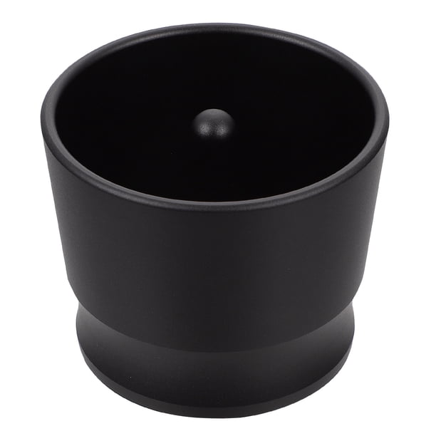 1pc polvo receptor taza de café aleación de aluminio taza para cafetería (negro)