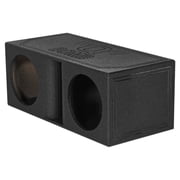 Rockville RPORT-12 Dual 12" Horn Ported Subwoofer Enclosure Sub Box w/Bedliner Black