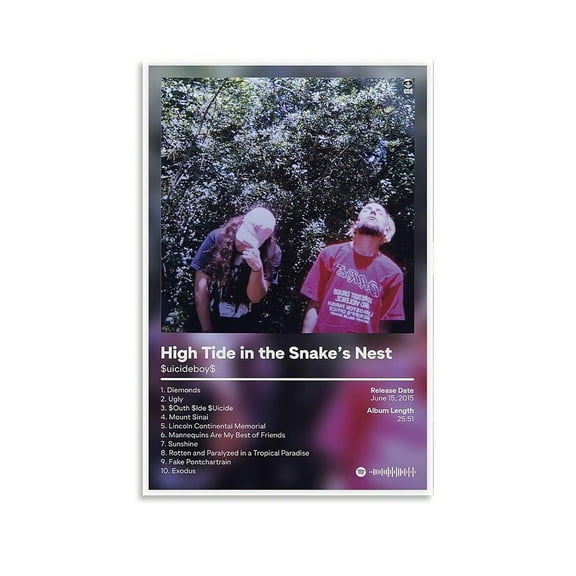 Poster, High Tide In The Snake'S Nest, Album Cover, Canvas Poster For Bedroom Decor, Office Room Gift