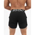 thumbnail image 4 of Mens Lightweight Gym Shorts Running Workout Shorts with Pockets Black1-1,3XL, 4 of 6