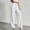White, variant on Wide Leg Trousers for Women Loose Cotton Pants Baggy Fashion Summer Breathable Comfy Bottom with Pockets Solid Color Lightweight Plus Size Office Slacks Khaki M