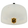 thumbnail image 4 of Men's New Era  Cream/Black Pittsburgh Steelers Main 59FIFTY Fitted Hat, 4 of 6