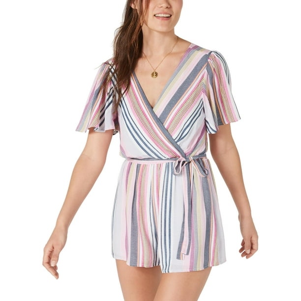striped romper long pants